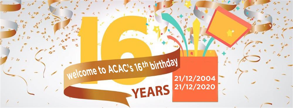 Welcome to ACAC’s 16th birthday